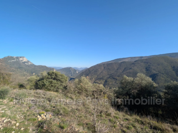 Terrain constructible de 1562 m² à Pierrefeu avec permis de construire proche de Nice
