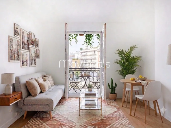 Photo non contractuelle - Création assistée par l'IA Charmant studio lumineux avec balcon et vue dégagée à Paris 15ème