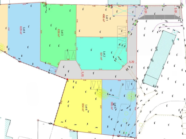 Terrains constructibles à Mésanger de 500 à 650 m², proche centre et commodités