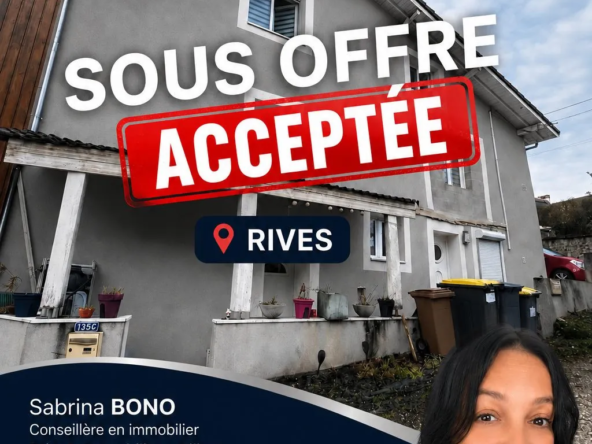 Maison de village 3 chambres à Rives – Emplacement central, calme et lumineux