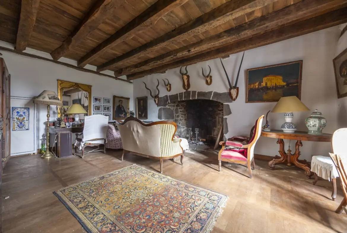 Grande maison ancienne de 1683 avec dépendances et terrain à PLEAUX 