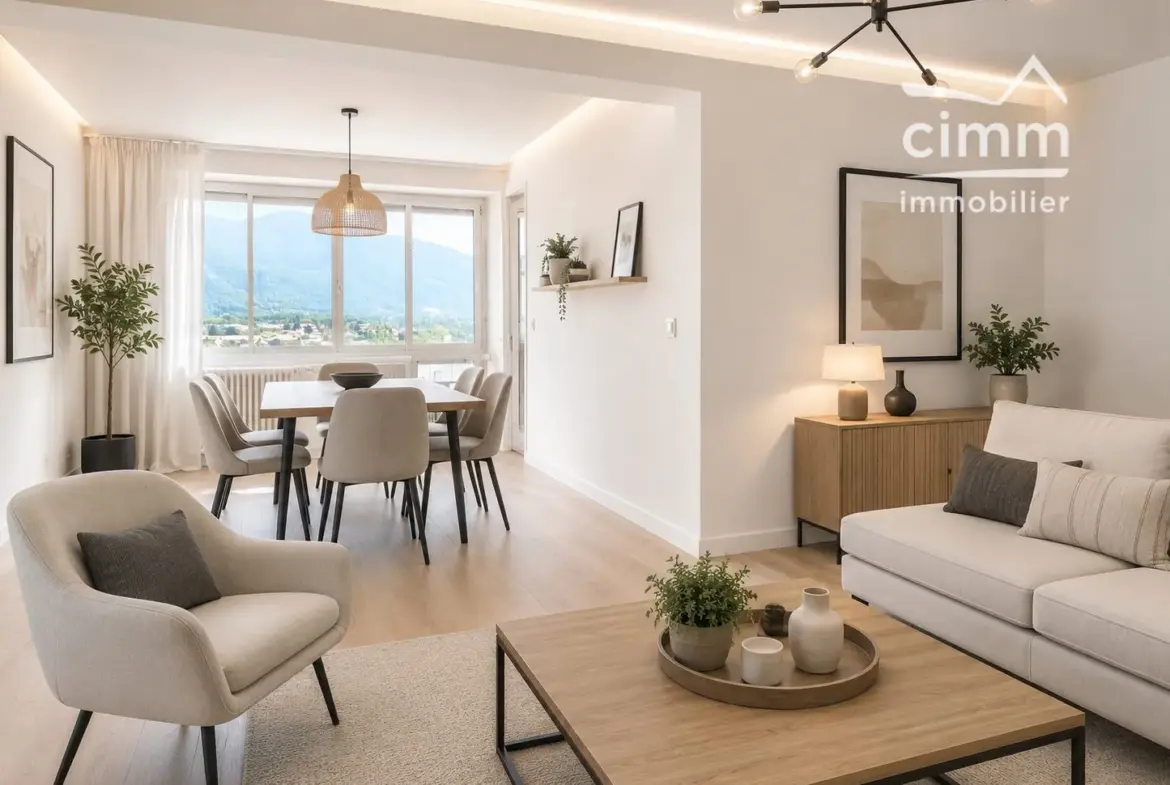 Appartement T4 lumineux à Sassenage avec balcon et cave, idéalement situé 