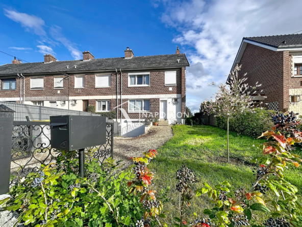 Maison semi-mitoyenne à Famars avec jardin, 3 chambres, proche commodités