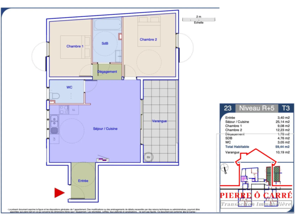 Appartement T3 lumineux avec varangue et parking à Sainte-Clotilde