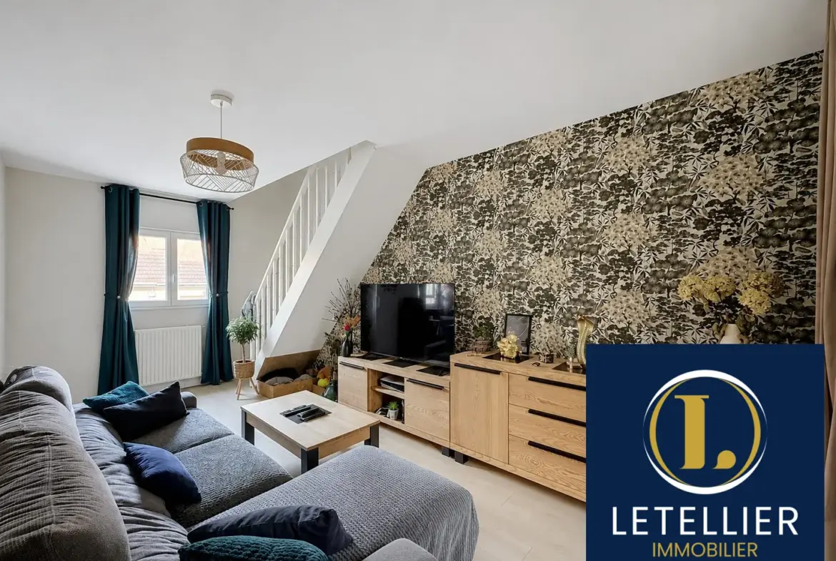 Charmante maison mitoyenne à Saint-Étienne-du-Rouvray avec 2 chambres, terrasse et garage 