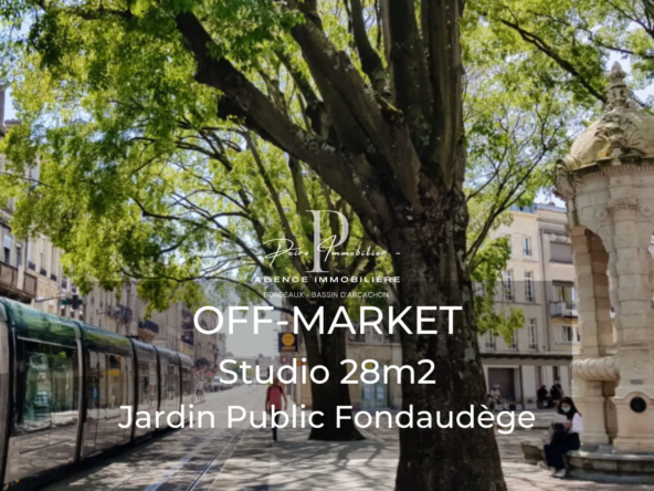 Appartement 28m² à vendre dans le quartier Jardin Public Fondaudège à Bordeaux