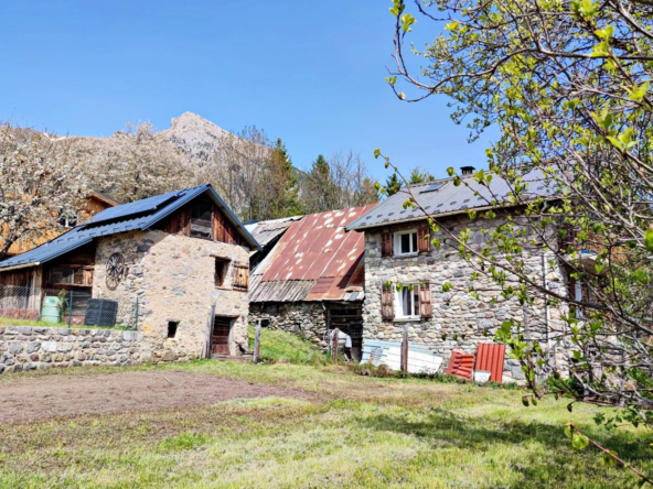 Grange en pierres à rénover à Saint-Dalmas de Valdeblore - Projet authentique dans la montagne