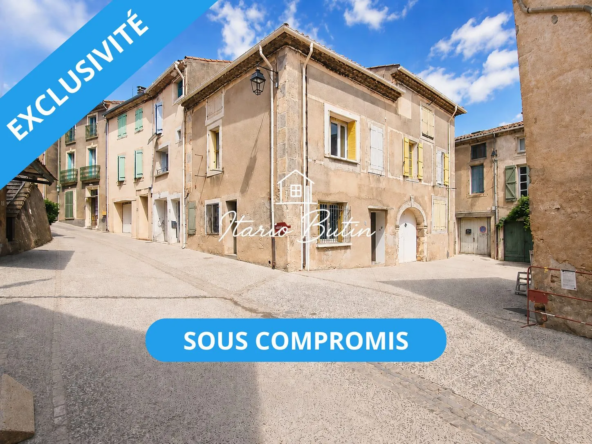 Maison de village à Puissalicon avec studio, garage et grand potentiel d’aménagement