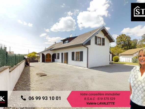 À vendre maison de plain-pied à Champagney avec garages, habitation prête à emménager