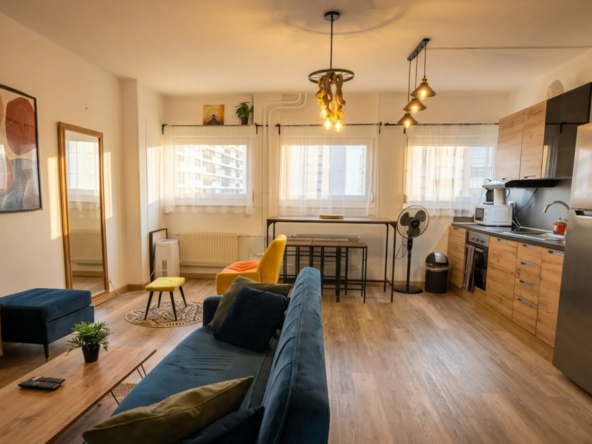 Charmant appartement 3 pièces meublé de 62 m² à Mulhouse, proche gare