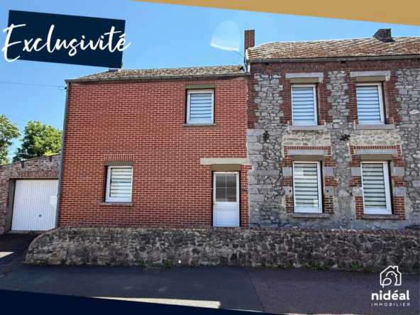 Maison en pierre de 110 m² avec 3 chambres, bureau et garage à Ferrière-la-Grande