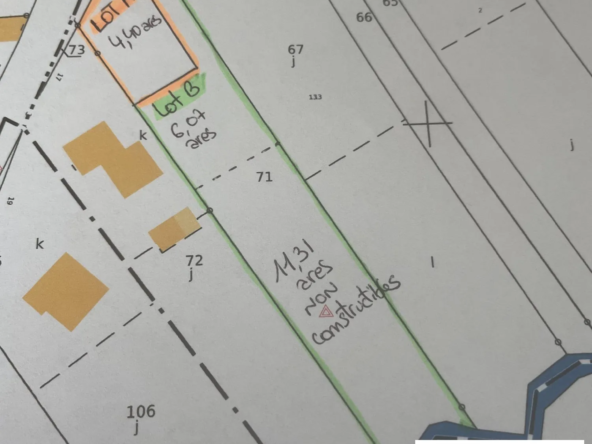 Terrain de 17,38 ares à vendre à Gottenhouse - Zone UB et naturelle