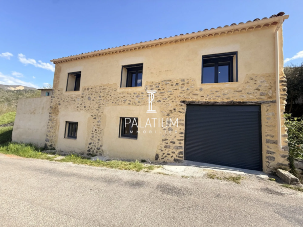 Charmante maison en pierre rénovée avec terrasse et vue nature à Sourribes