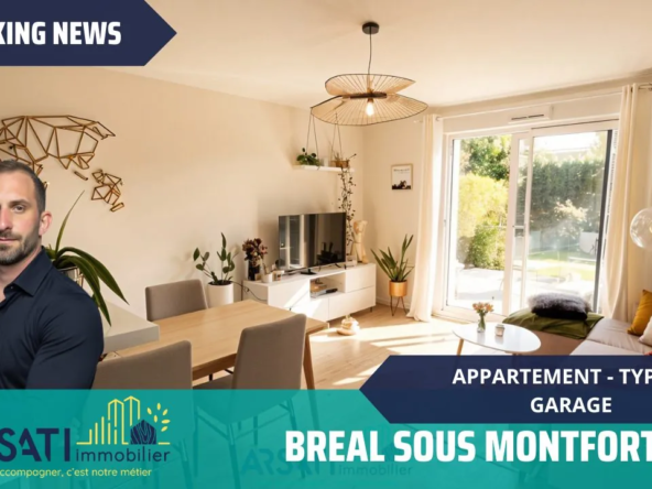 Appartement 3 pièces avec jardin privatif à Breal-sous-Montfort