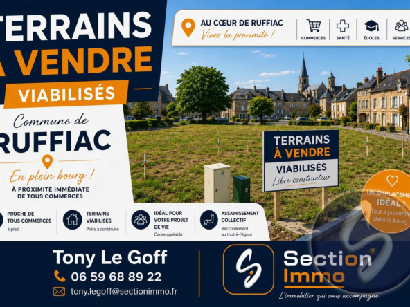 Terrain constructible de 496 m² à Ruffiac - Viabilisé et idéal pour votre future maison