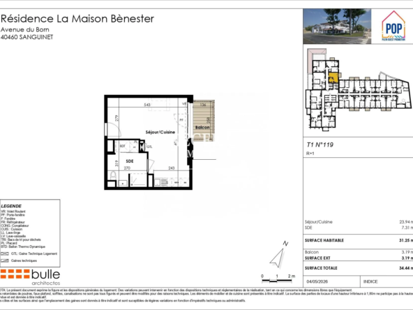 Appartements neufs à Sanguinet - Résidence La Maison Benester, T1 à T5, livraison 2028