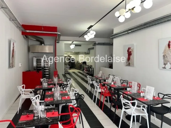 Fonds de commerce restaurant, bar et épicerie à Bordeaux – Prêt à exploiter, 110 m²