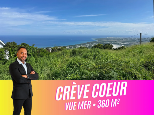 Terrain à bâtir de 360 m² avec vue mer panoramique à Saint-Paul