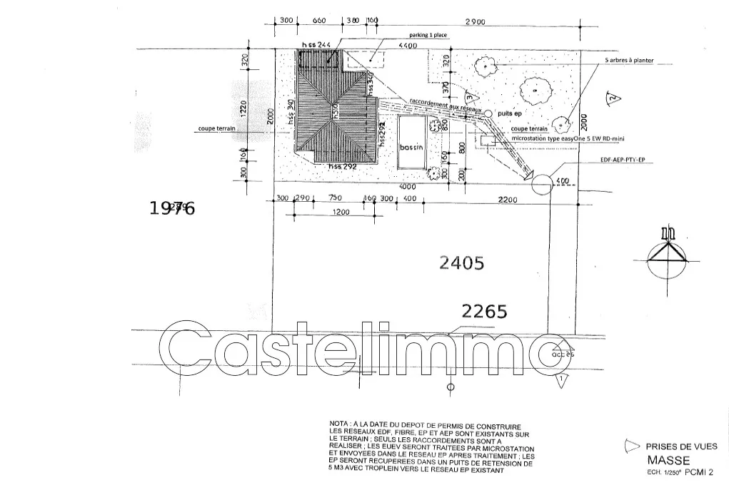 Terrain constructible viabilisé à Saint Nicolas de la Grave - Permis en cours
