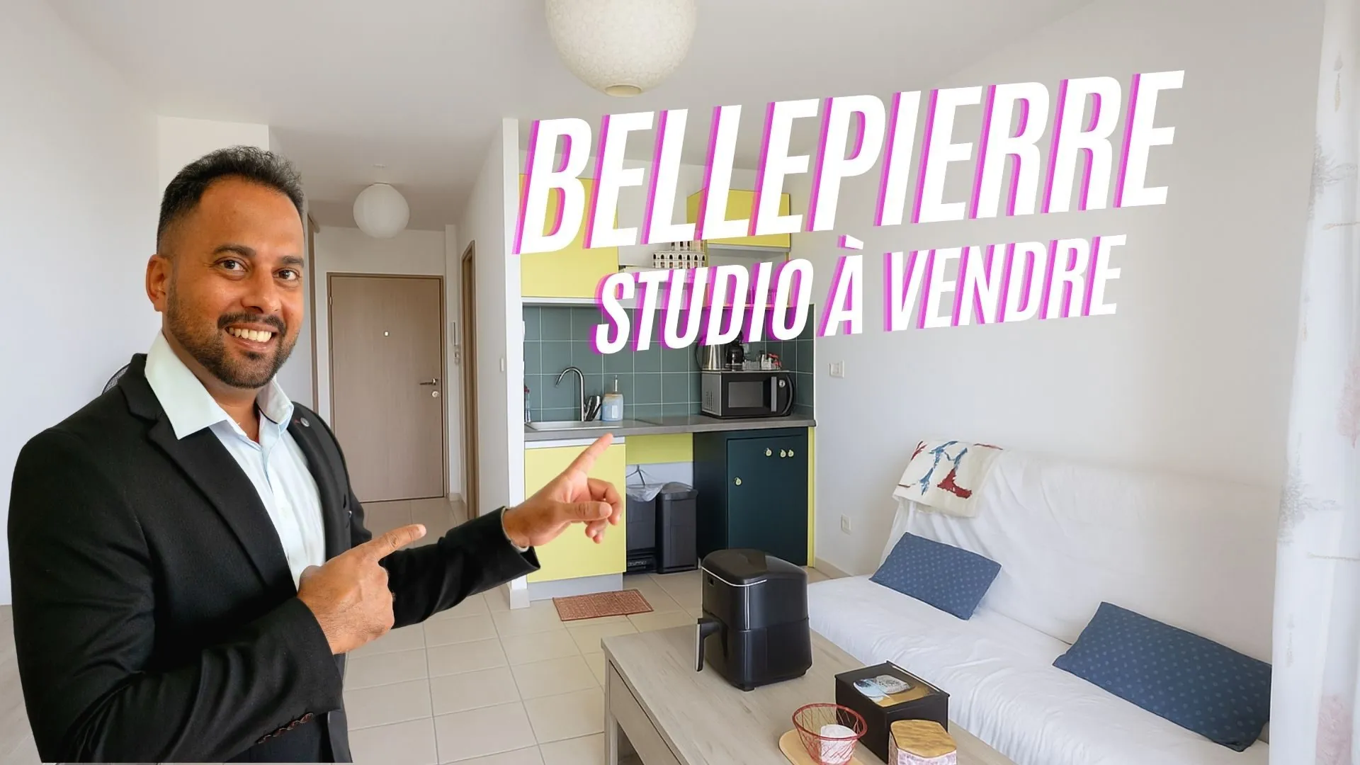 Studio à vendre à Saint-Denis avec terrasse et vue mer, parking et modernité