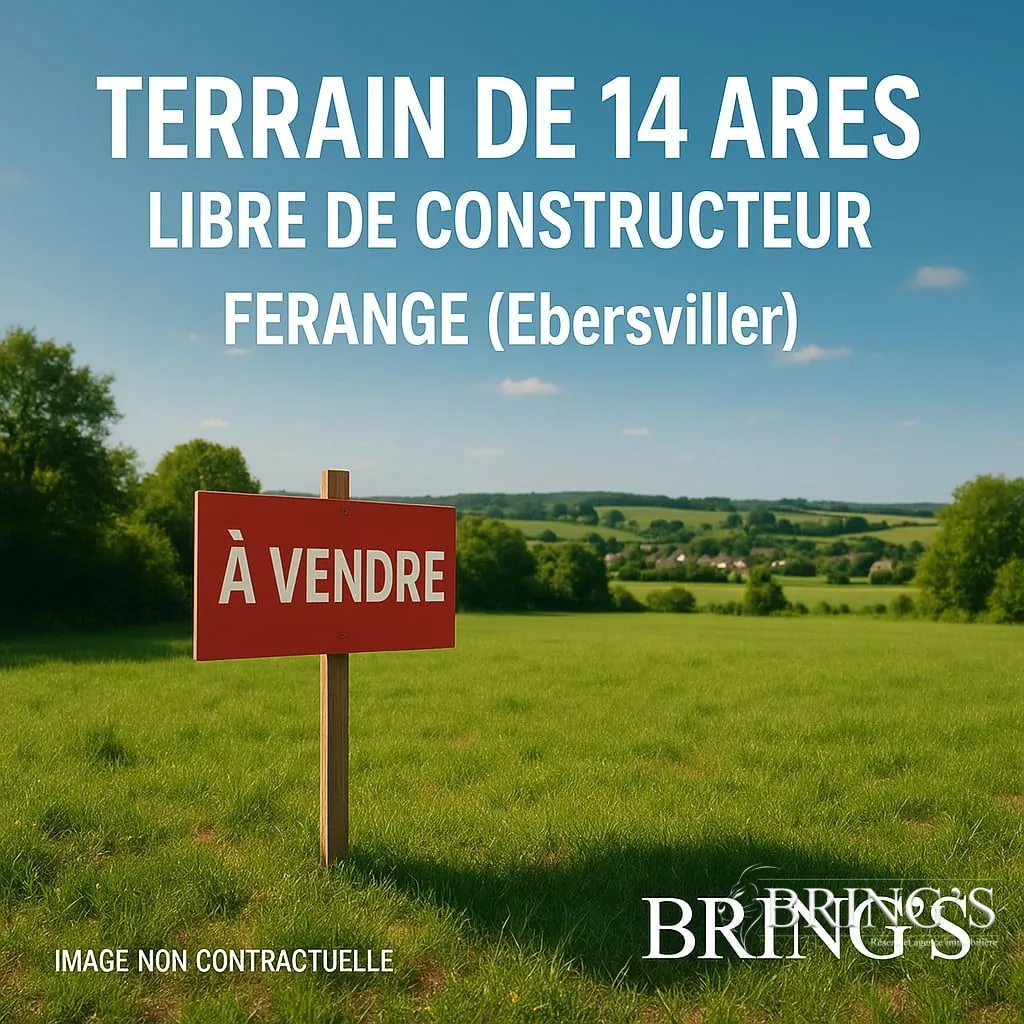 Terrain de 1398 m² à Ebersviller pour construire votre maison dans un environnement paisible 