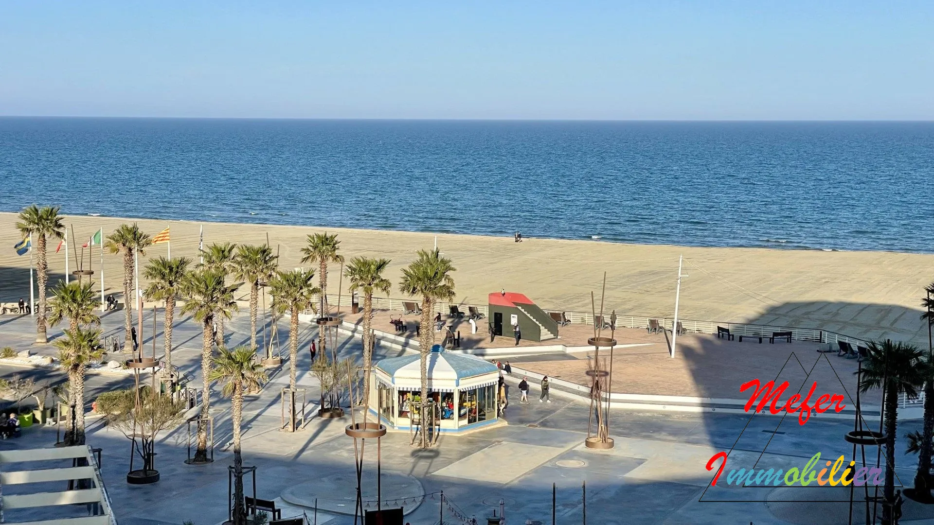 Appartement 2 pièces en dernier étage avec vue mer à Canet-en-Roussillon