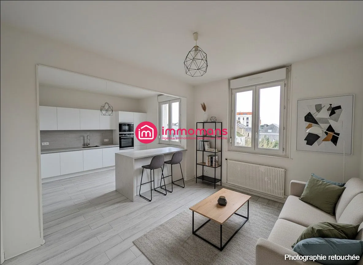 Appartement T2 lumineux de 52 m² au cœur de Le Mans