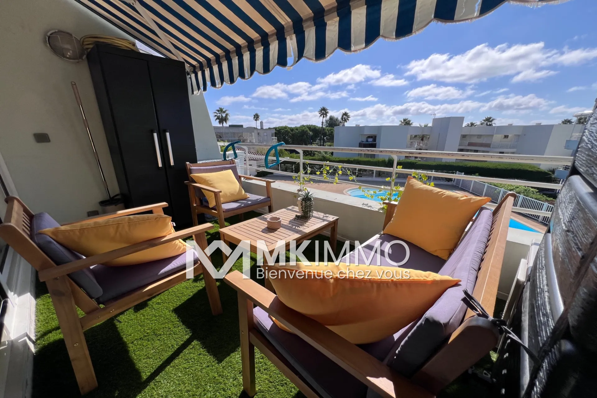 Appartement 2 pièces rénové avec piscine à Villeneuve-Loubet Plage