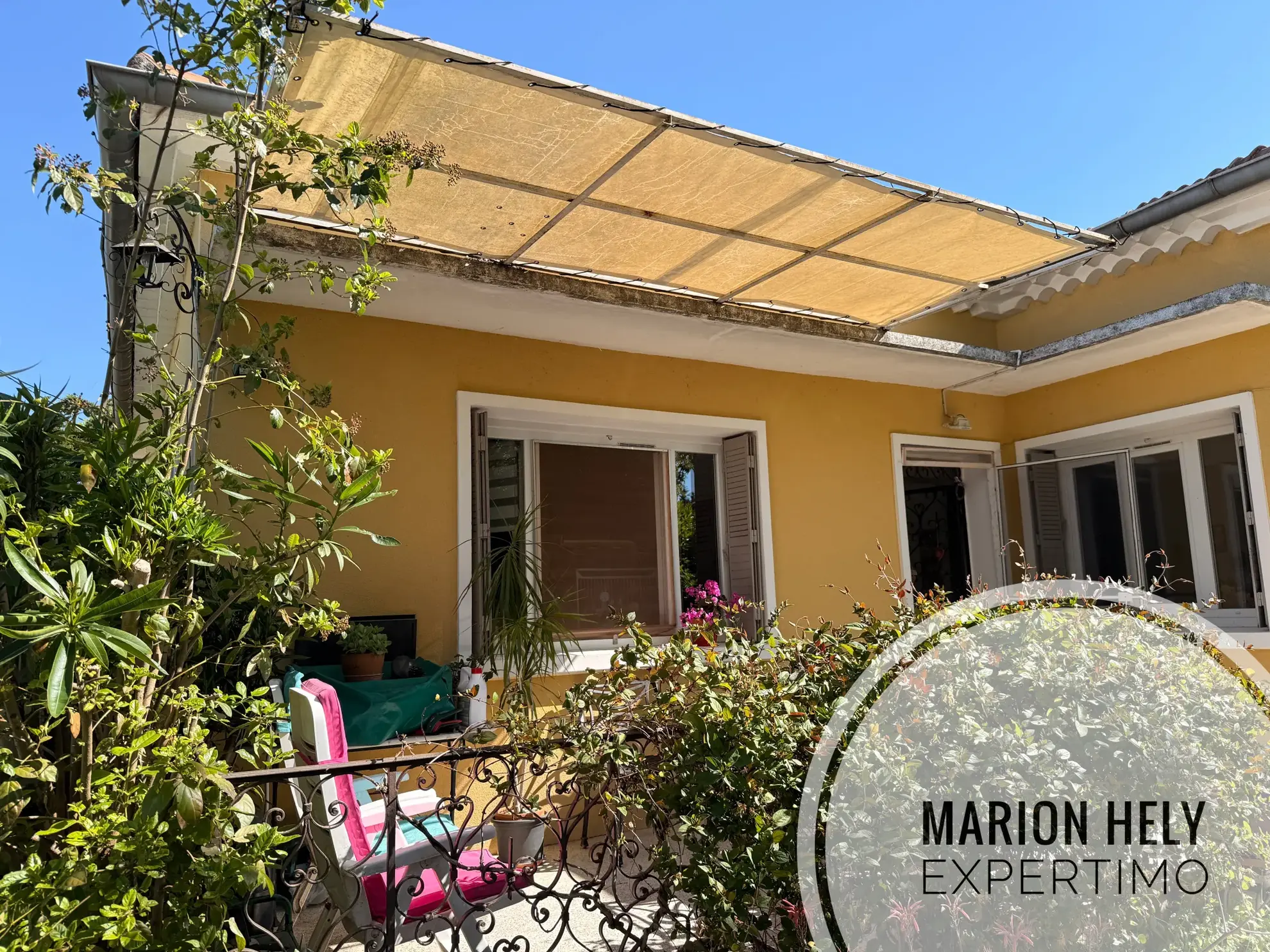 Charmante maison de plain-pied avec jardin clos à Jonquières