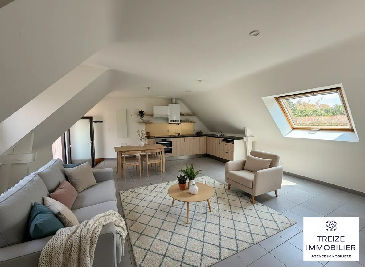 Appartement T3 lumineux au dernier étage à Noyalo, proche Vannes