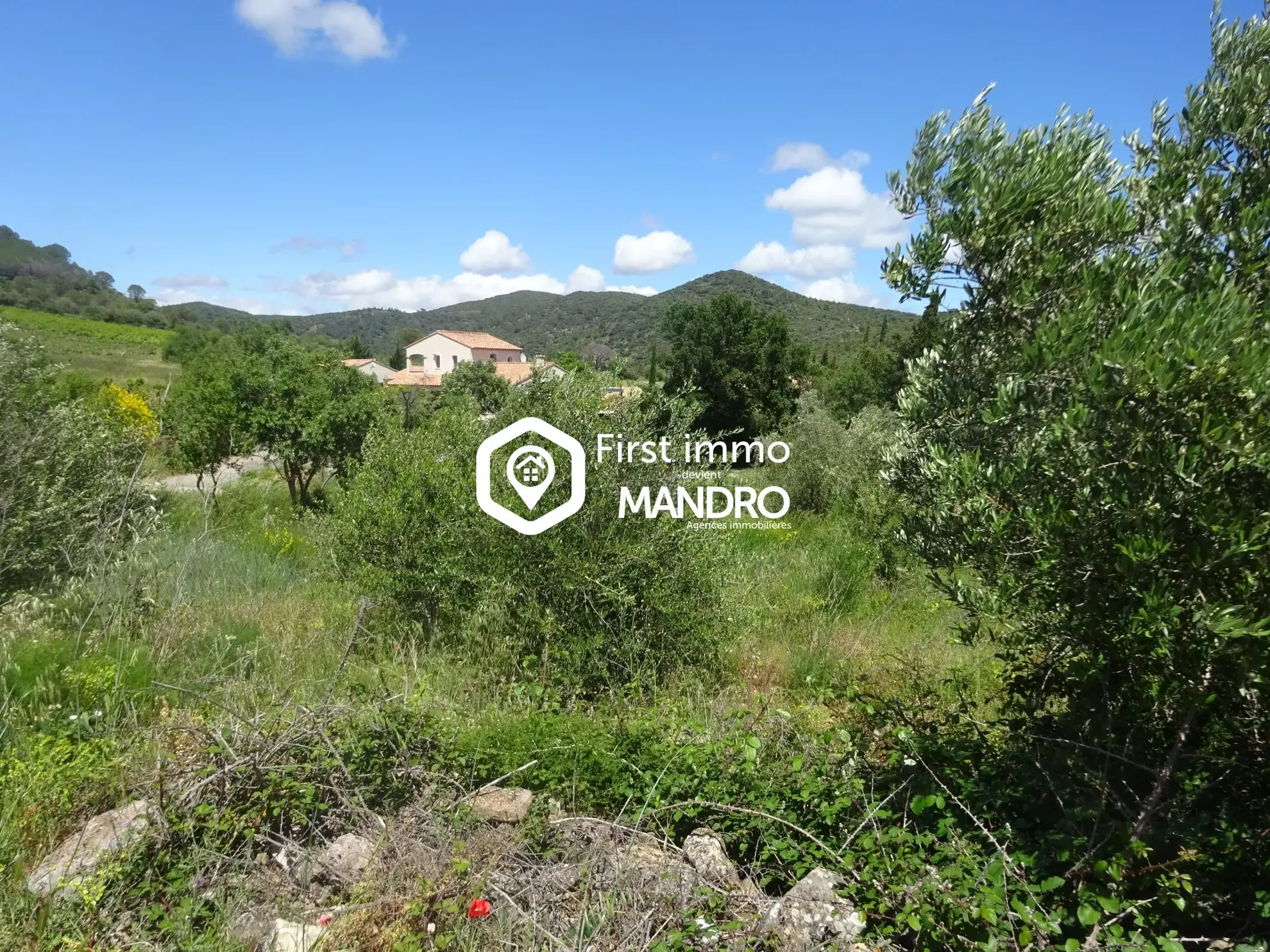 Terrain constructible de 910 m² avec vue sur le château à Tuchan