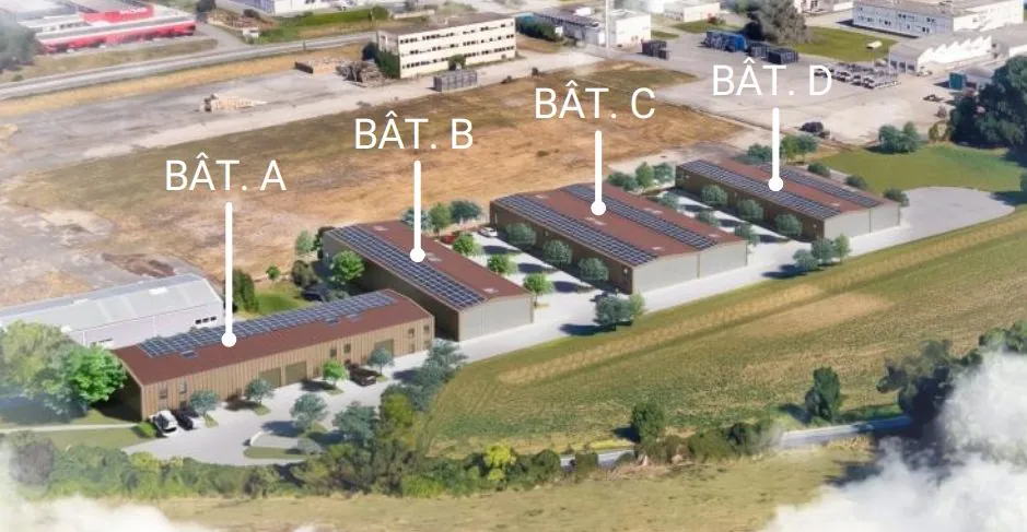 Local d'activités neuf de 95 m² à Saint Genis Laval, accès facilité