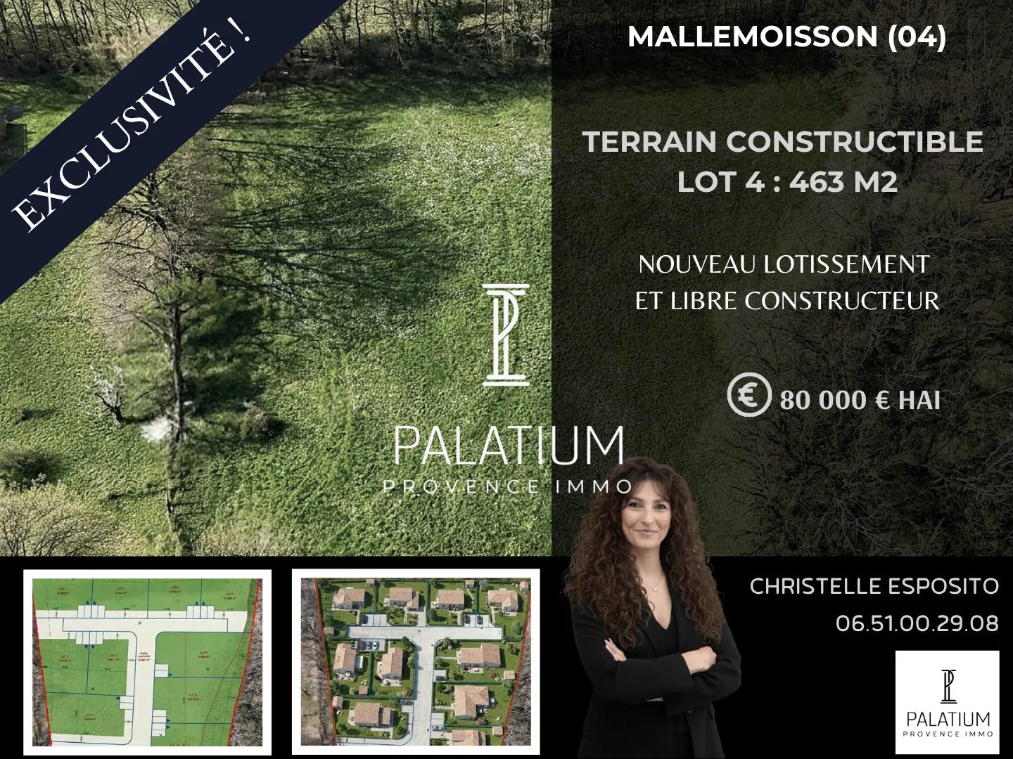 Terrain constructible à Mallemoisson (04) avec vue panoramique et livraison 2027