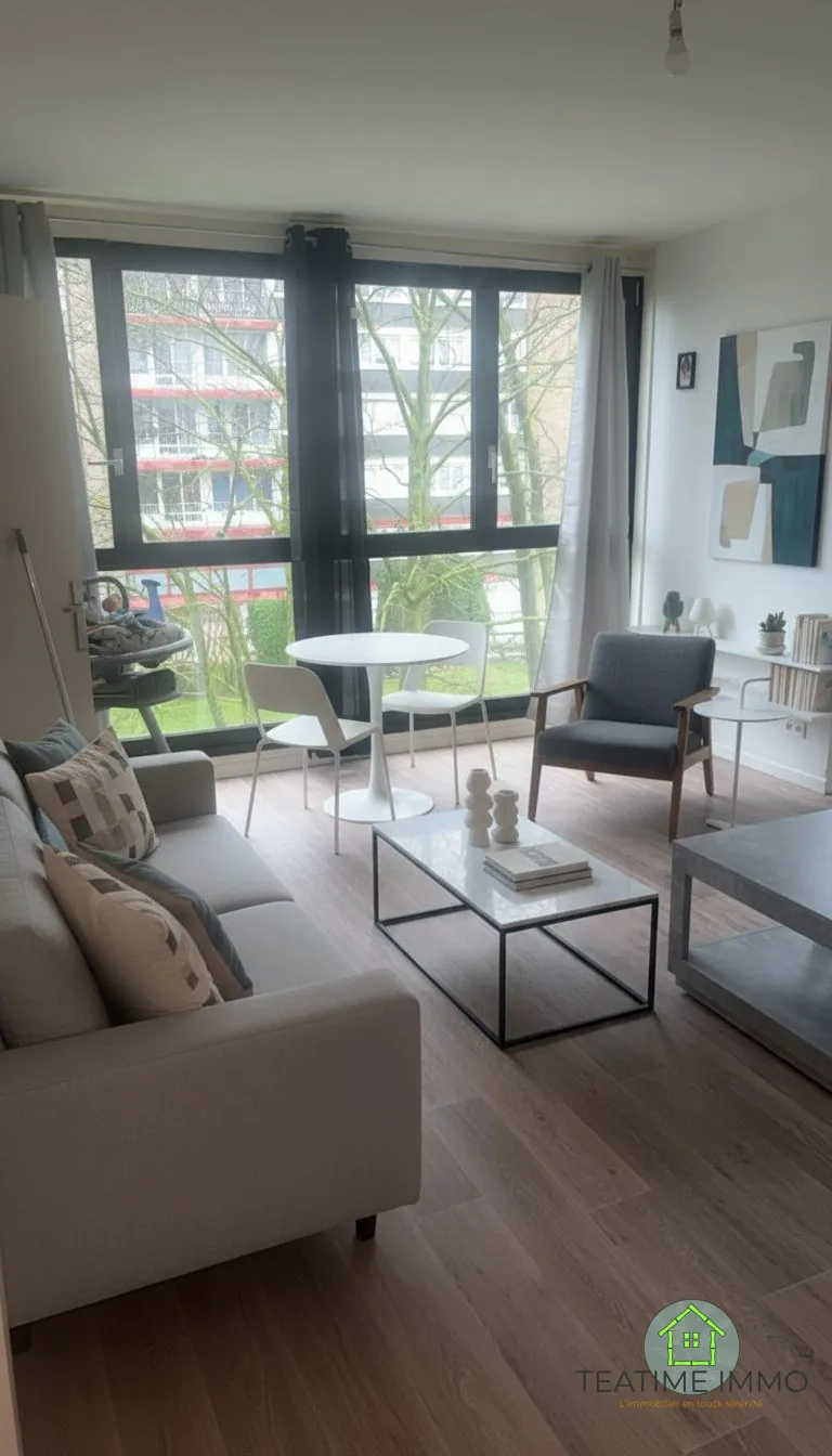 Appartement T2 meublé à vendre à Roubaix, 48 m², lumineux et bien situé