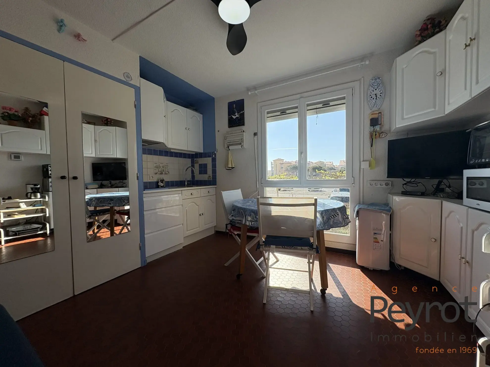 Studio à vendre au Barcarès avec piscine, plage et meublé
