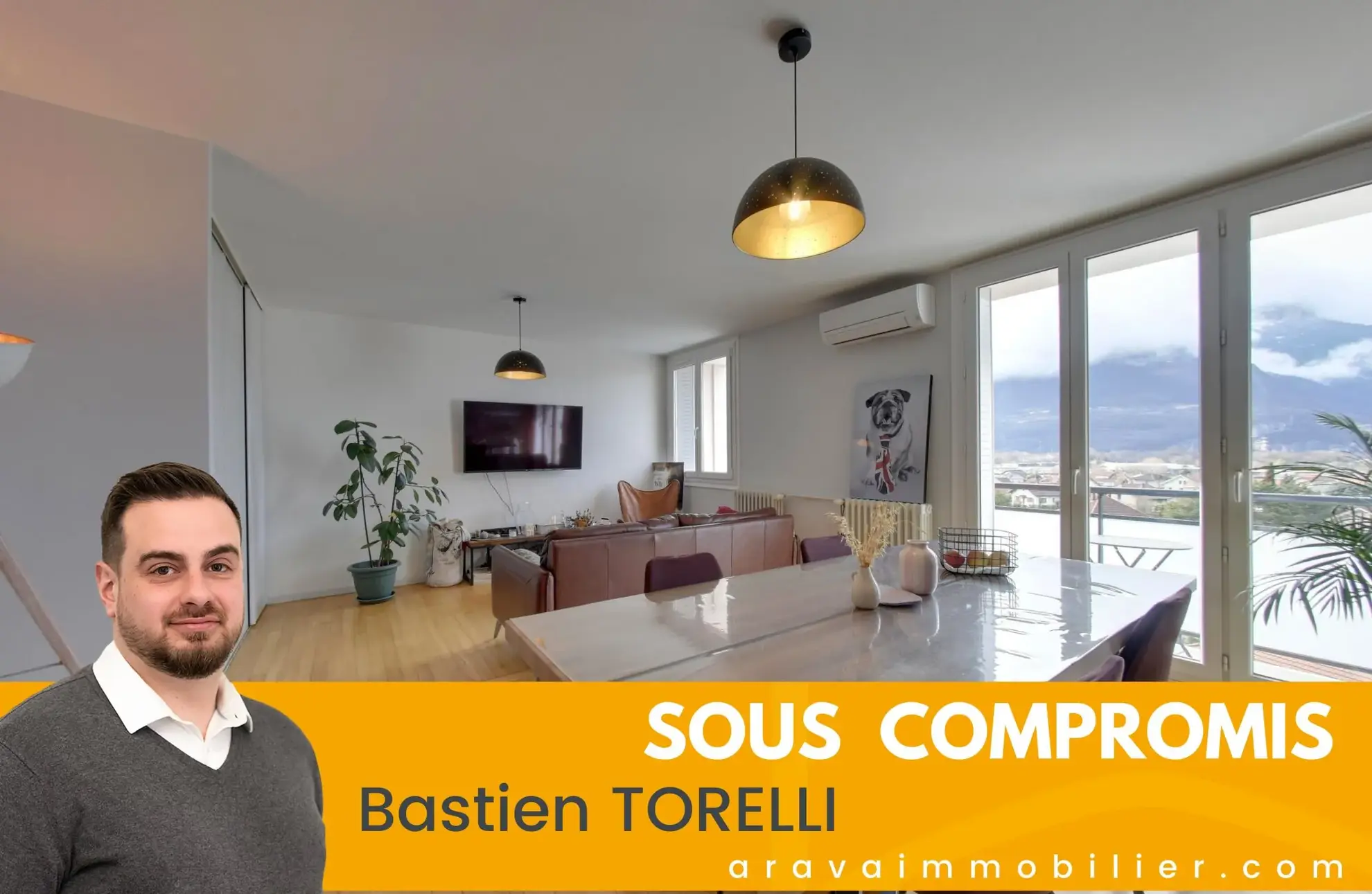 Appartement 3 pièces rénové avec vue dégagée sur le Vercors à Saint-Égrève