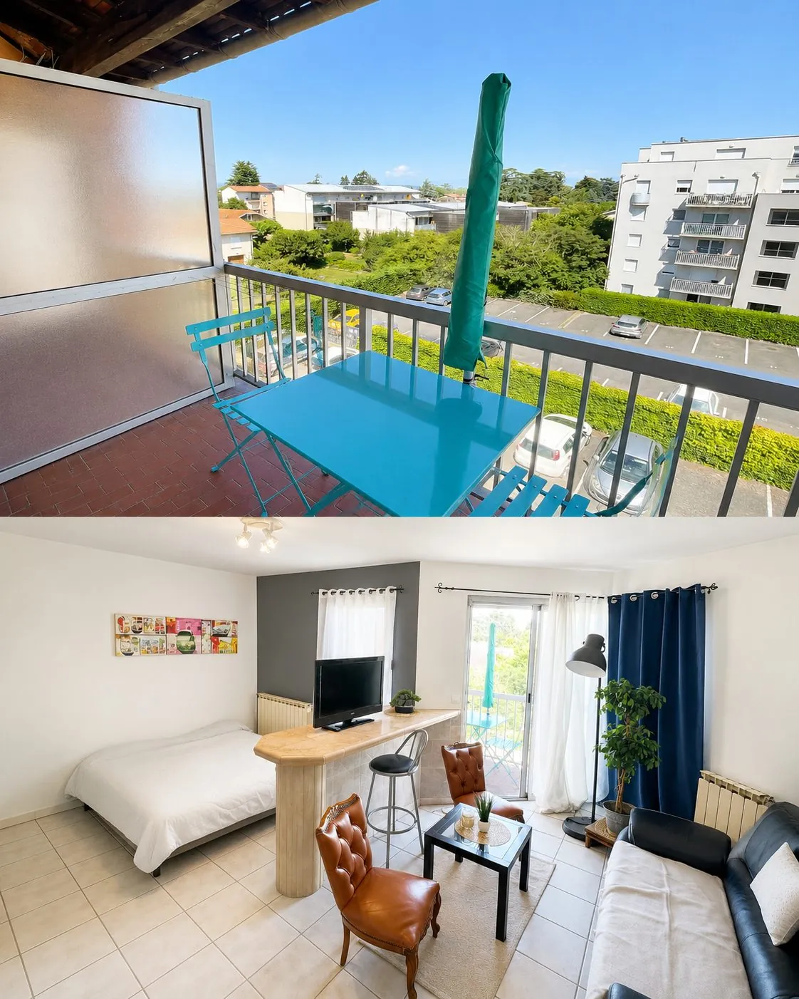 Appartement 1 pièce à Romans-sur-Isère avec balcon et chauffage gaz