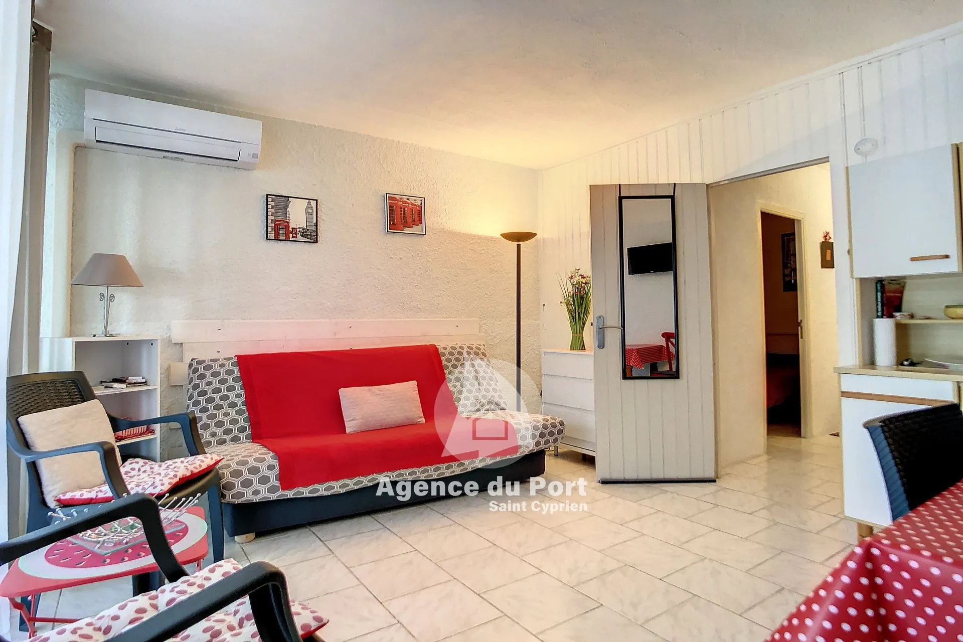 Studio cabine à vendre à Argeles-sur-Mer avec balcon et vue dégagée