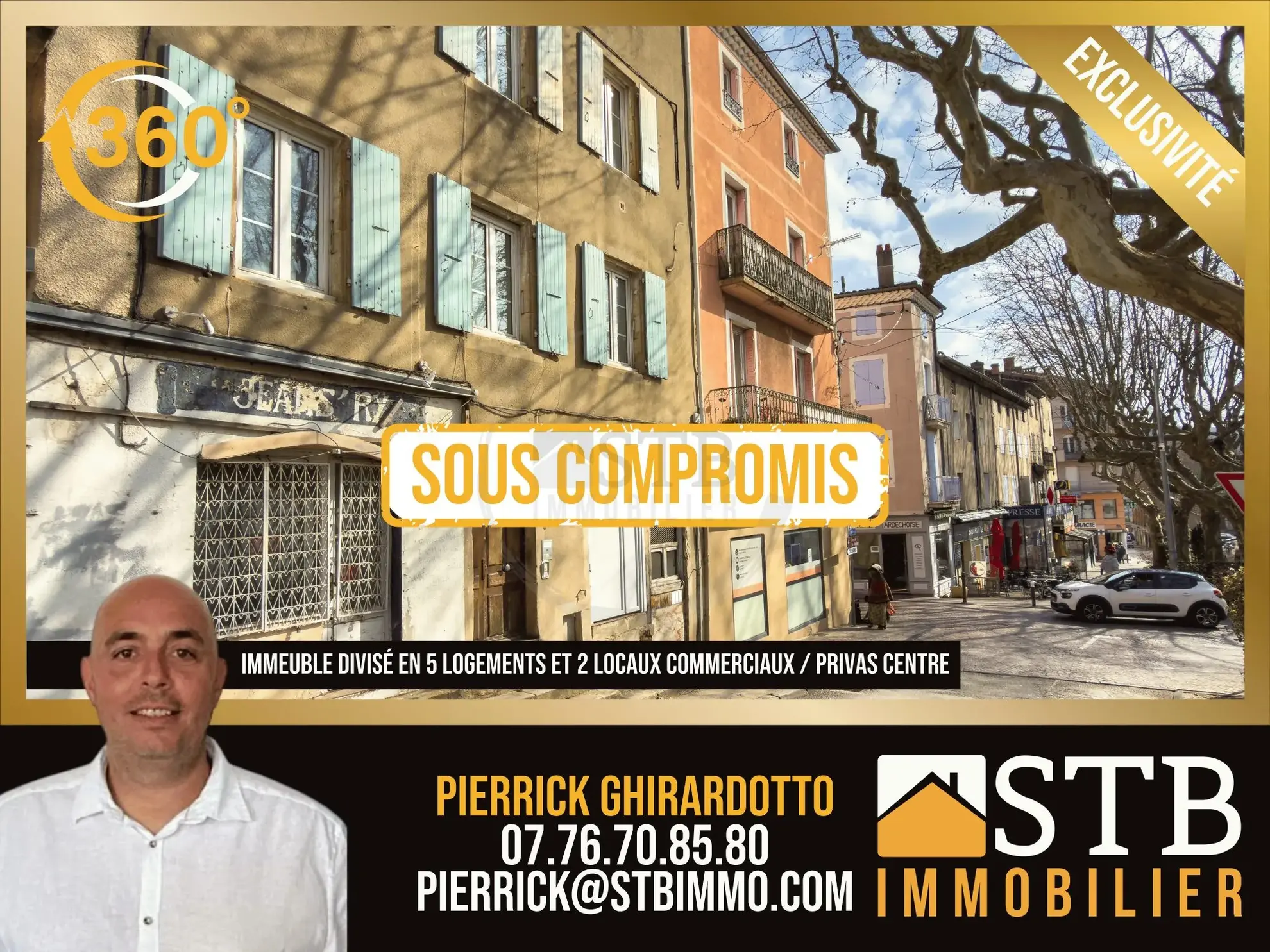 Immeuble de rapport avec commerces à vendre à Privas - Investissement optimal