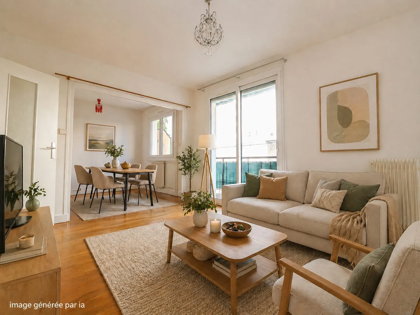 Appartement T4 à vendre à Dijon Maladière avec balcon, cave et parking