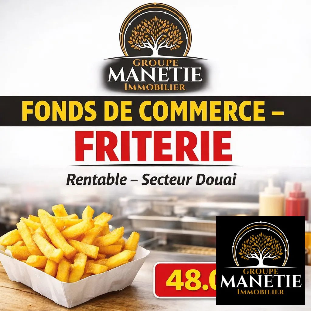 Friterie clé en main à vendre proche de Douai avec fort potentiel