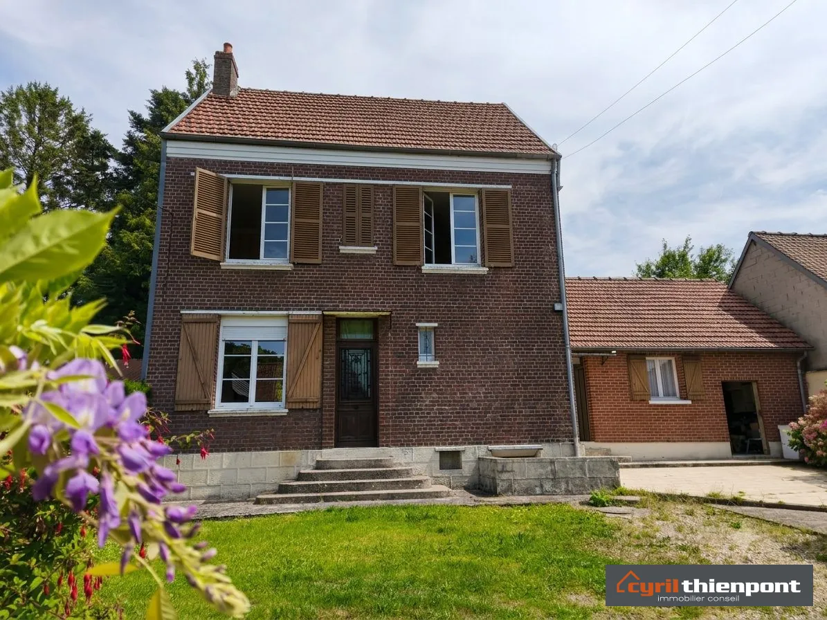 Maison picarde à Huppy avec 3 chambres, jardin et dépendances