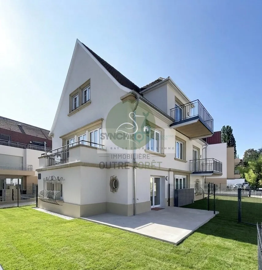 Rez-de-jardin de prestige à Haguenau proche gare SNCF avec jardin privé