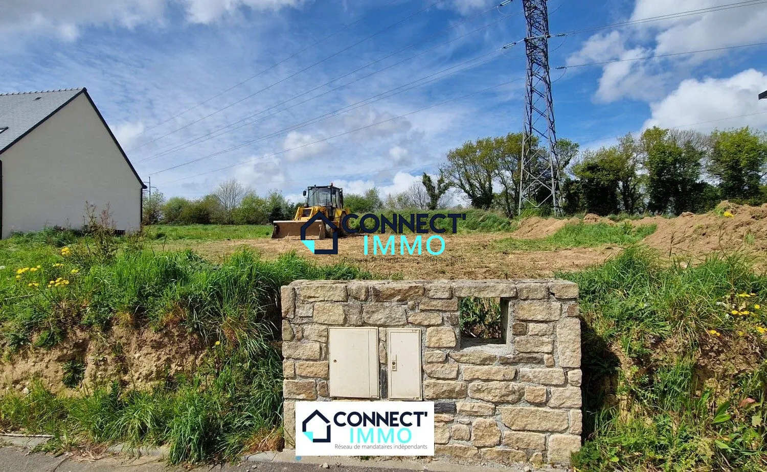 Terrain constructible de 654 m² à Saint Martin des Champs près de Morlaix