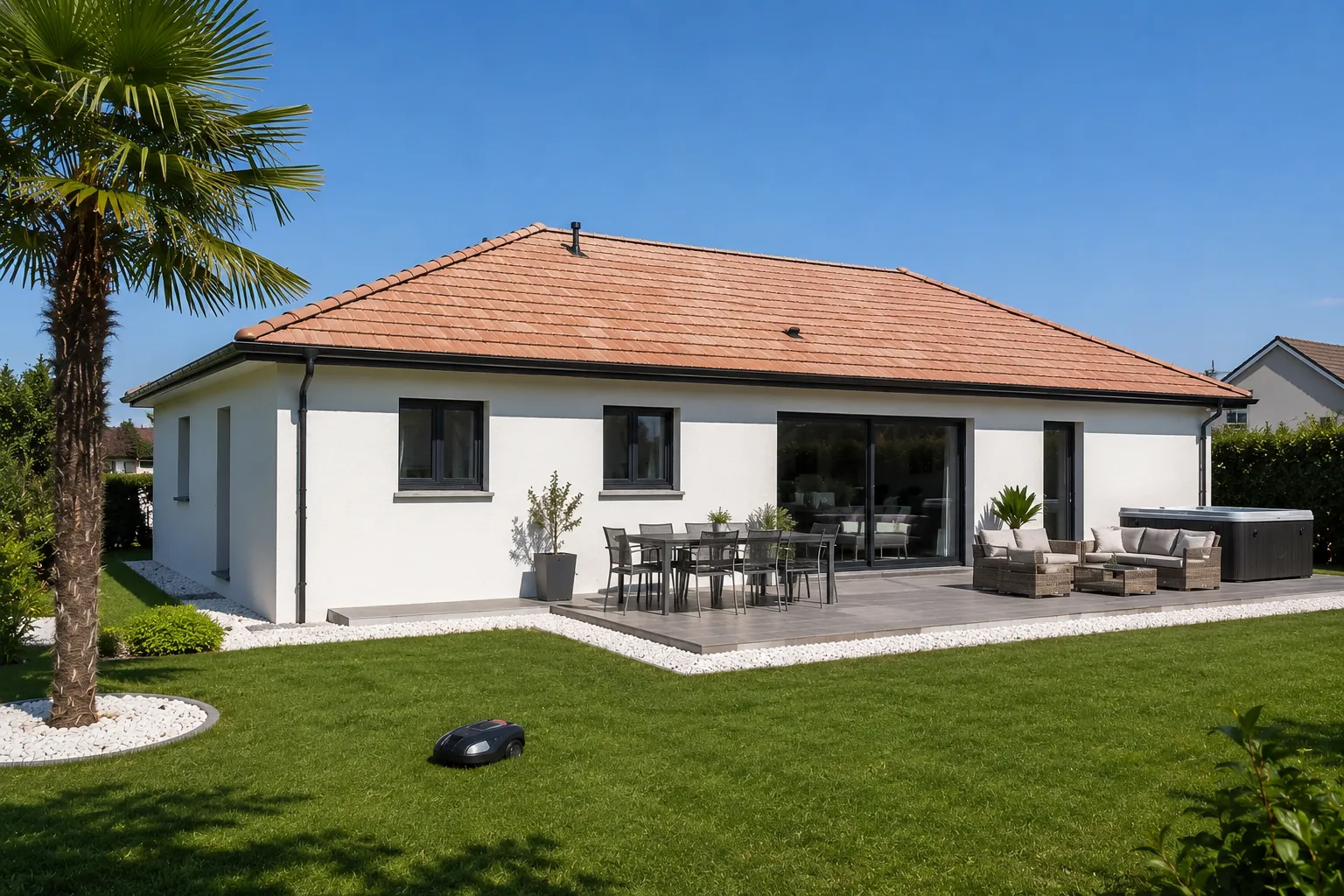 Maison de plain-pied avec 4 chambres à Auffay - Terrain de 901 m²