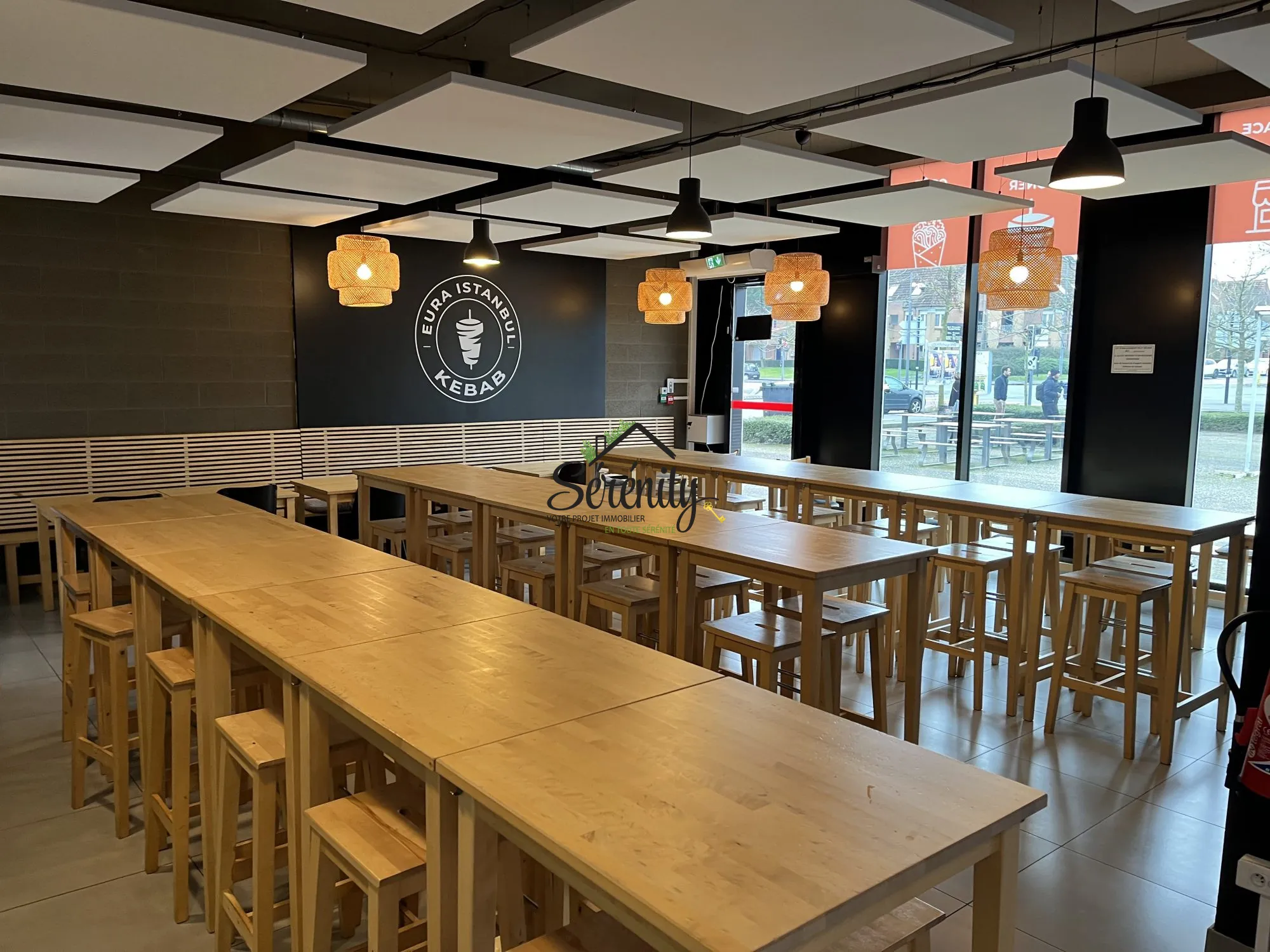 A vendre fonds de commerce restaurant kebab à Eurasanté - 150 m² avec terrasse