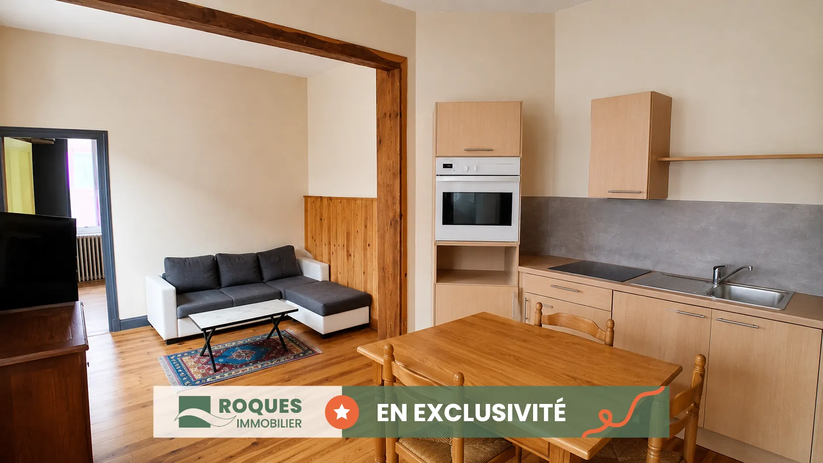 Appartement T2 loué avec balcon en plein centre de Millau - Investissement immobilier idéal