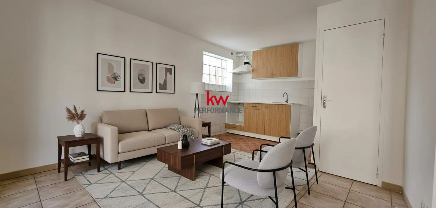 A vendre studio de 19,84 m² à Saint-Gratien, parfait état, avec cour privative