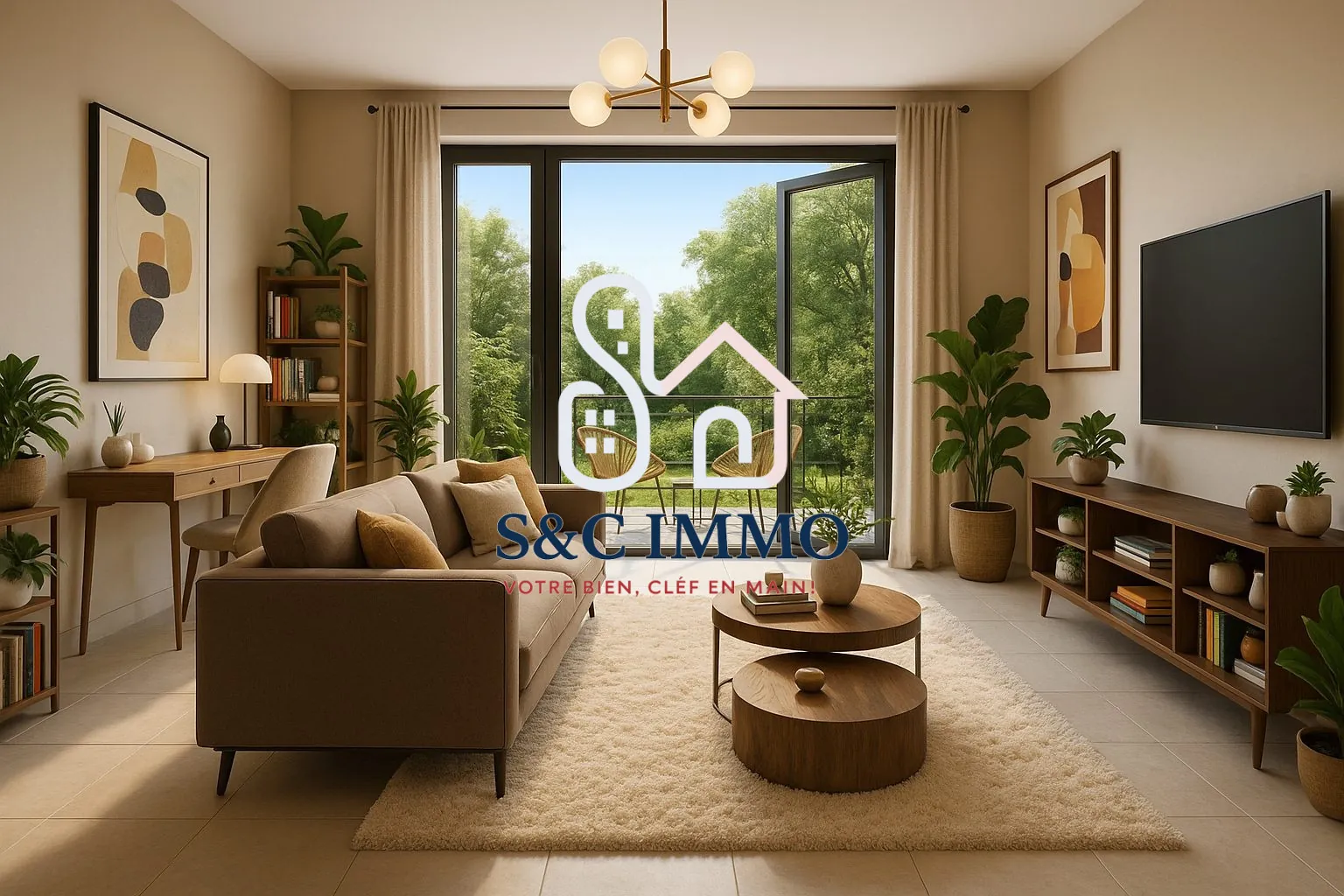 Appartement T2 neuf avec terrasse, vue sur parc à Sucy-en-Brie