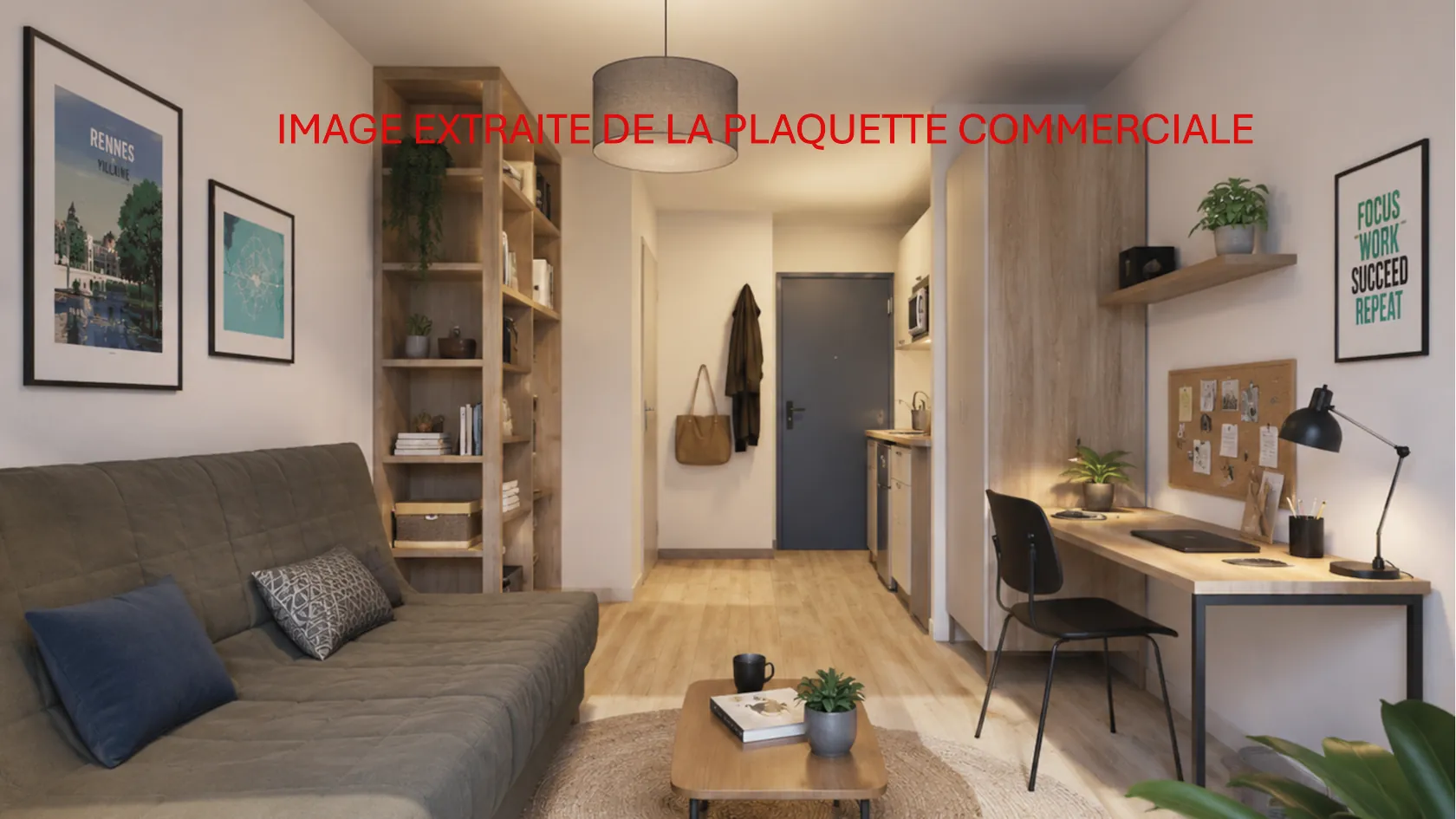 Studio neuf à Rennes de 22,93 m², livraison 2028, prix à partir de 146 900 €